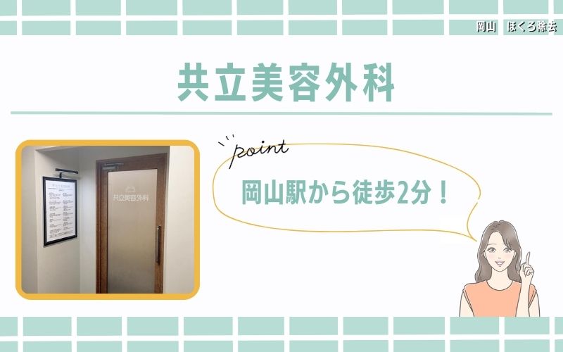 岡山駅前駅から徒歩2分！複数個のほくろを除去したいなら定額プランがある共立美容外科