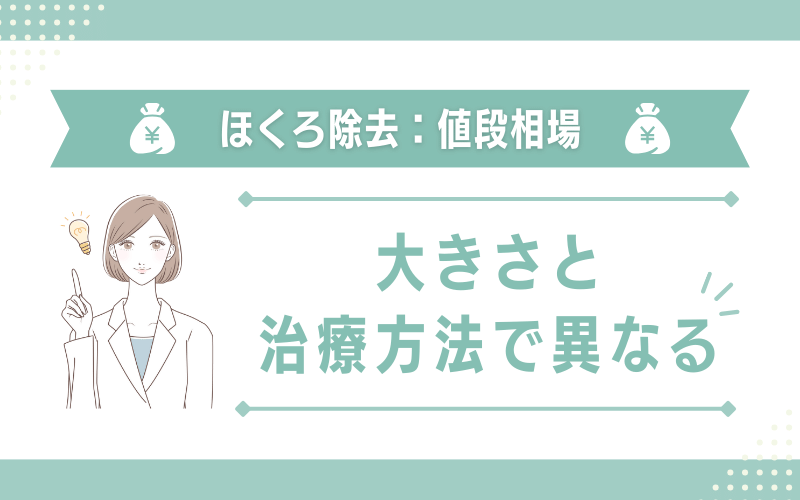 大きさと治療法で変わる値段相場